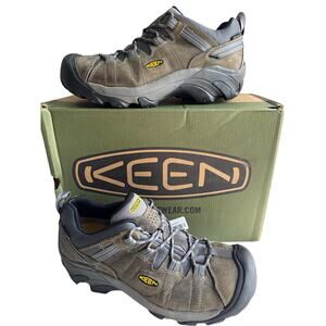 Keen Targhee Ii Hiking Shoes Mens 8 Waterproof Gargoyle, Navy Leather 1002363